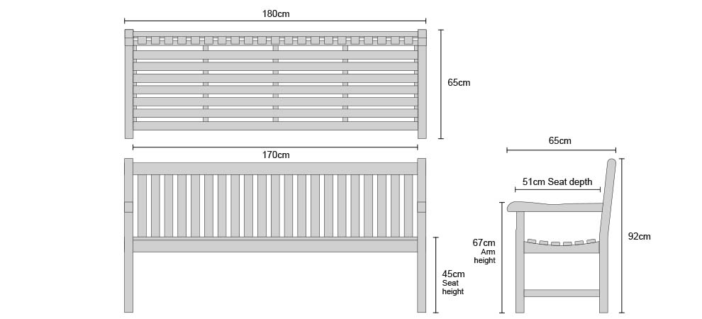 Outdoor deals bench height